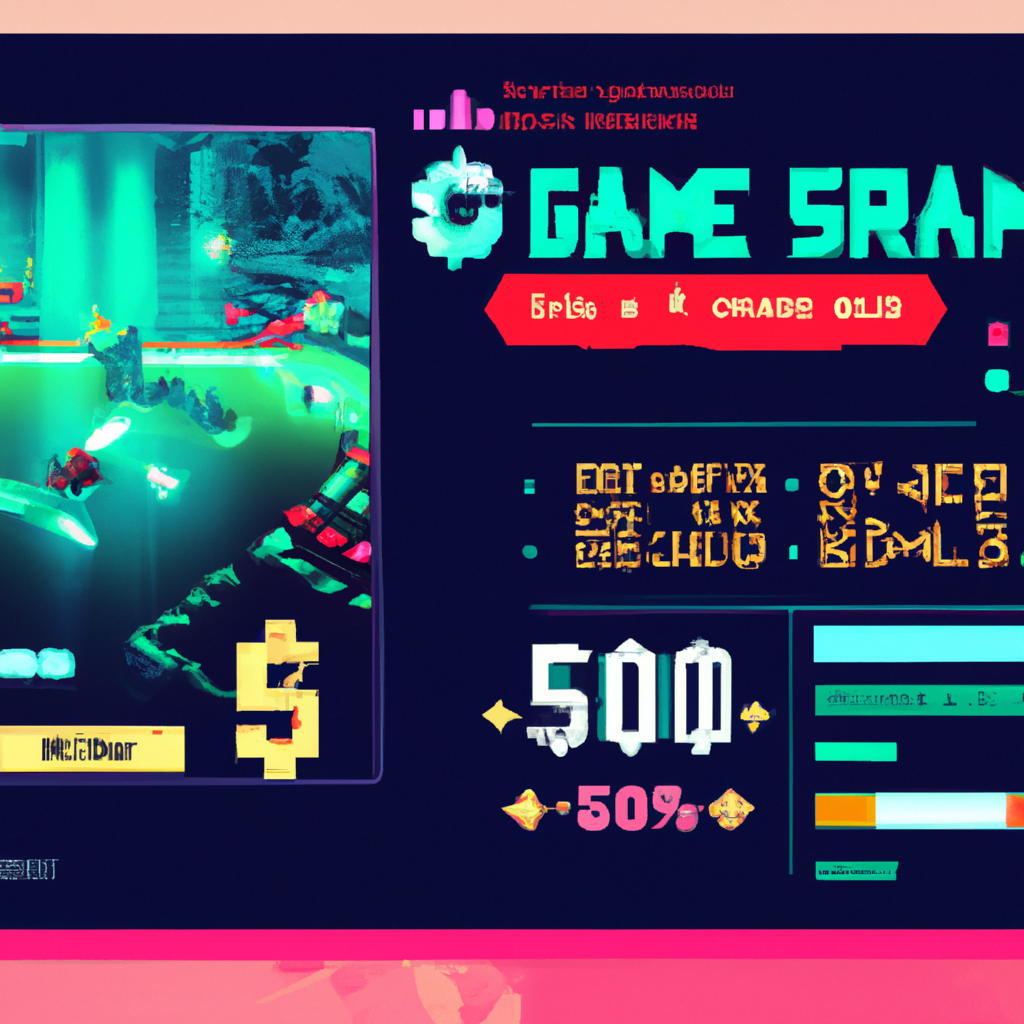 Gallery screenshot: neon UI with live scoreboard